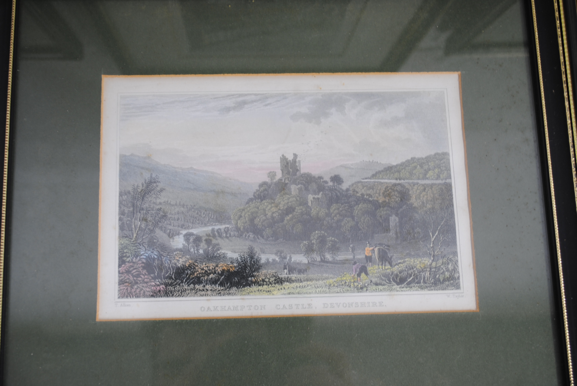 A collection of antique framed prints, all of local scenes including Colyton, Shute House, Exeter, - Image 8 of 17