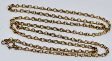 A 9ct gold belcher chain, weight 17.9g, length 76cm