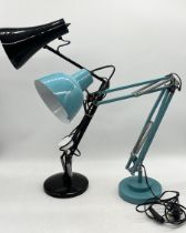 Two Anglepoise style lamps
