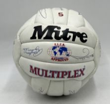 A football signed by an early 1980's Southampton FC team