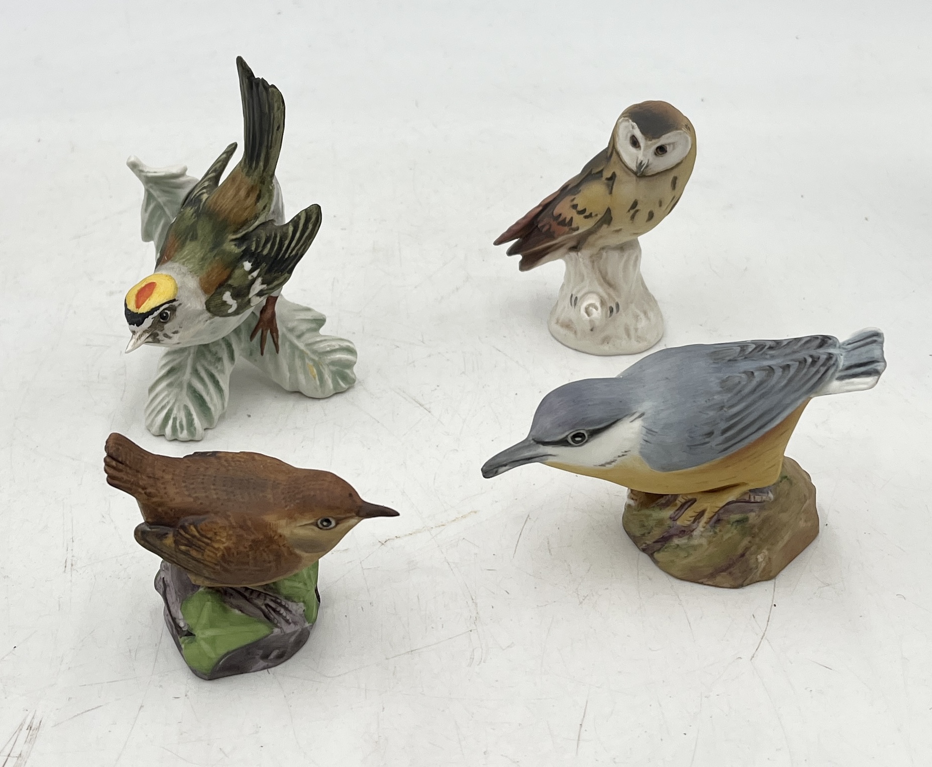 A collection of ceramic birds including Karl Ens owl, Royal Worcester kingfisher (A/F), waxwing, - Image 5 of 5