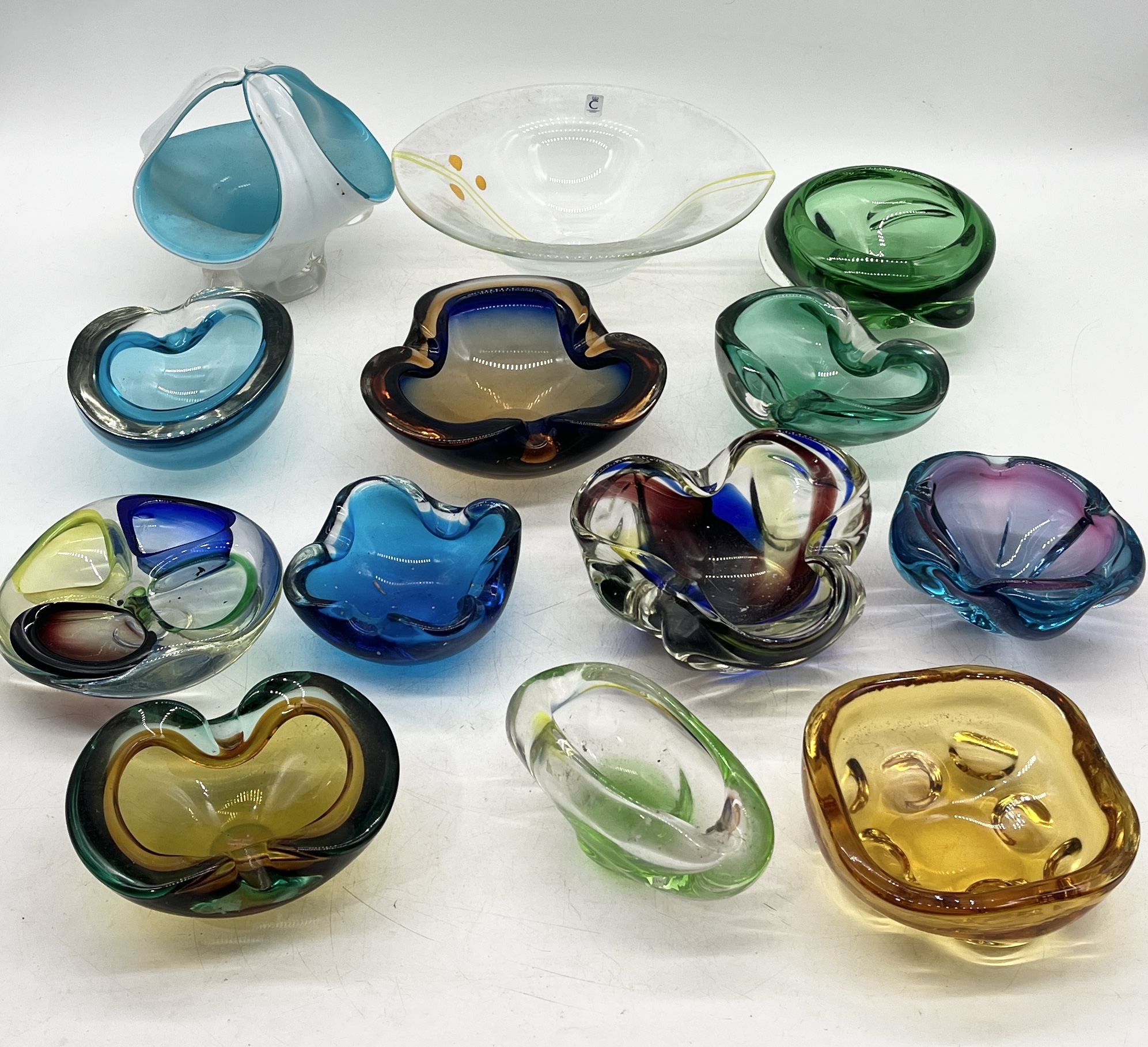A collection of various art glass including Murano etc.