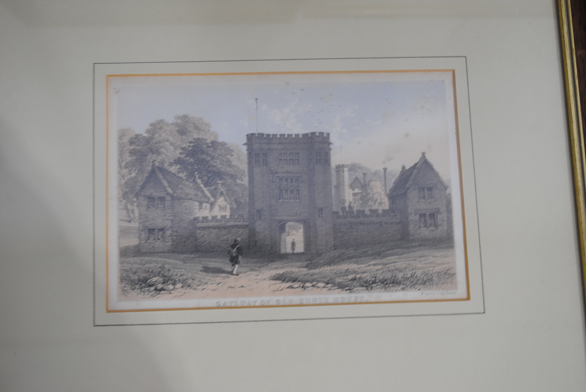 A collection of antique framed prints, all of local scenes including Colyton, Shute House, Exeter, - Image 13 of 17