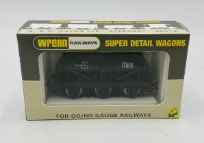 A boxed Wrenn Railways Limited-Edition OO/HO gauge "The Black Milk Marketing Board" 6 Wheeled Tanker