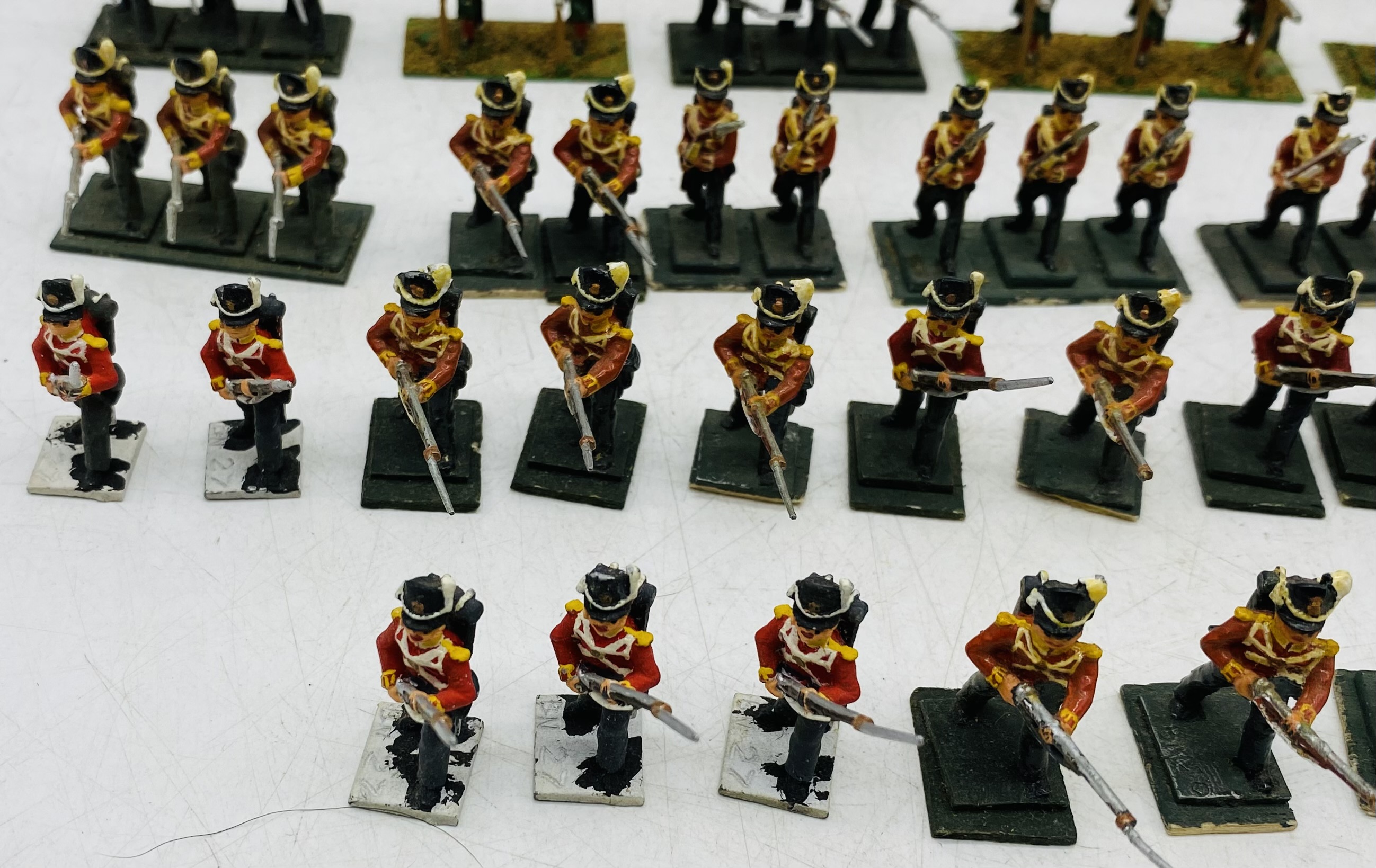 A collection of metal miniature figurines including British Infantry, Cavaliers etc - some mounted- - Image 2 of 5