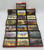 A collection of boxed Caesar Miniatures military model figurine sets including WW2 Chinese Army,