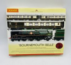 A boxed Hornby Railways OO gauge "Bournemouth Belle" train pack (R2300) including a British Railways