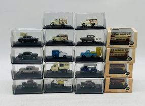 A collection of cased Oxford" Railway Scale" and "Omnibus" model railway die-cast vehicles (all 1:76