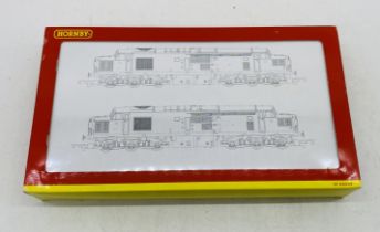 A boxed Hornby OO gauge weathered edition class 37 diesel electric train set (R2255) containing