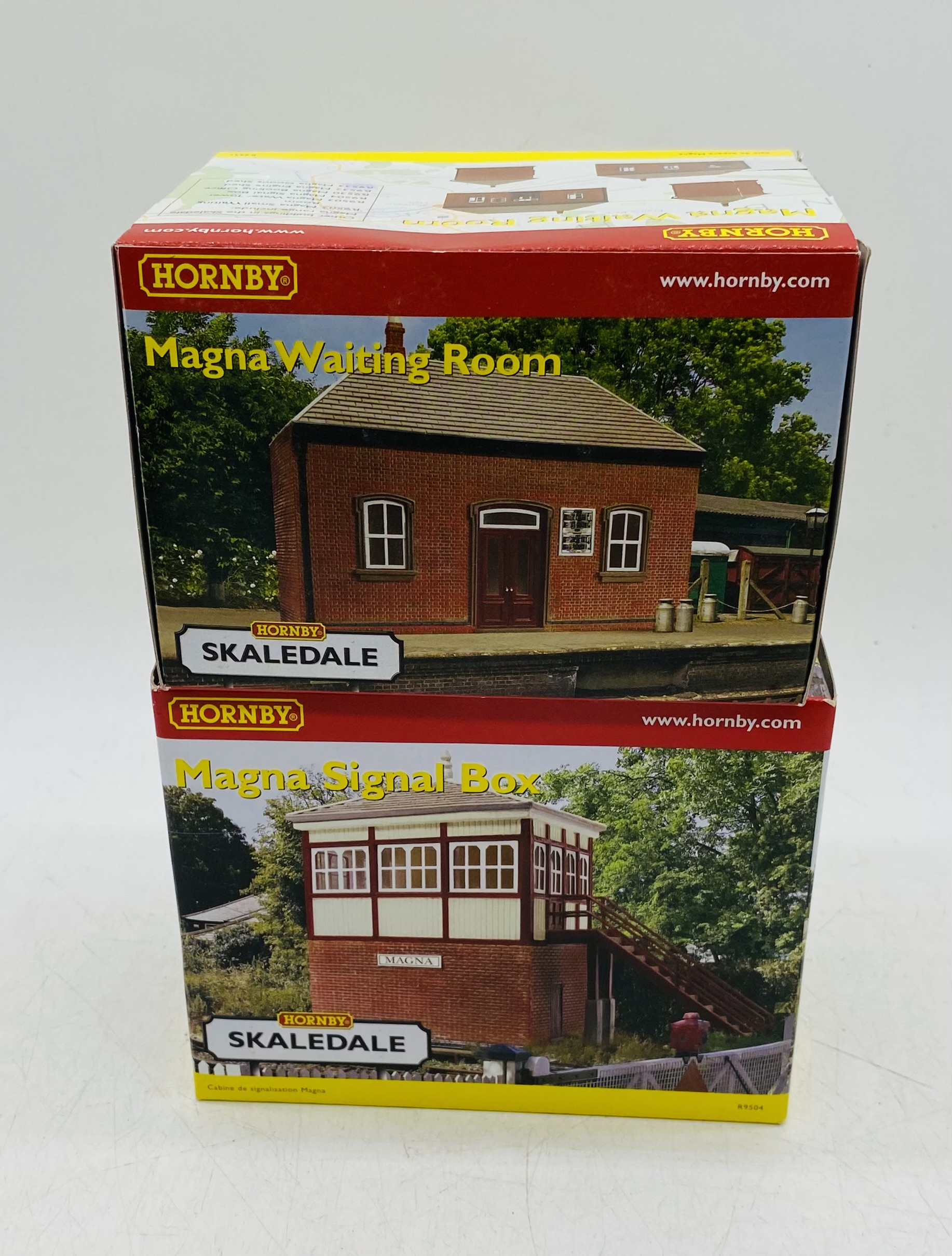Four boxed Hornby Skaledale OO gauge buildings relating to Magna including the Engine Shed ( - Image 3 of 4