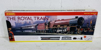 A boxed Hornby OO gauge "The Royal Train" electric train set (R1057) including LMS "Queen Elizabeth"