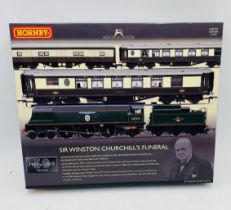 A boxed Hornby limited edition OO gauge "SIr Winston Churchill's Funeral" train pack (R3300)
