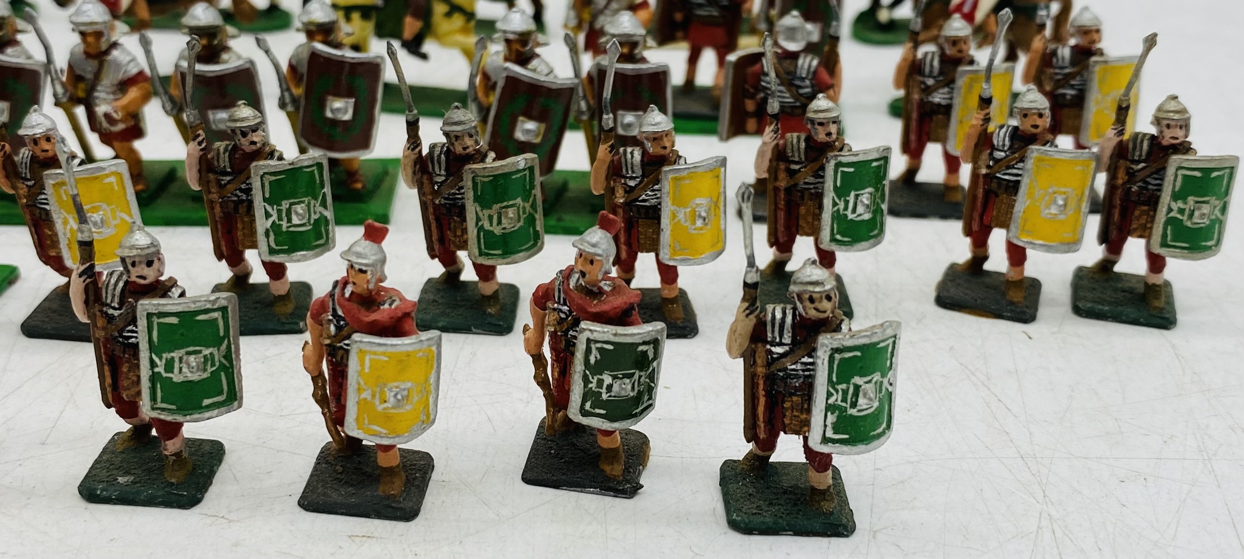 A collection of metal miniature figurines relating to the Roman era including some on horseback - Image 3 of 5