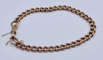 A 9ct gold curb bracelet, weight 14g