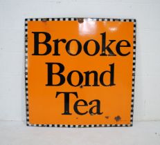 A vintage enamel advertising sign for Brooke Bond Tea - 101cm x 102cm