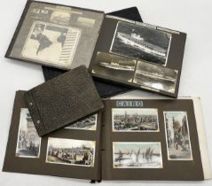 A collection of photograph albums including two by a crew member of HMS Eagle and HMS Dorsetshire