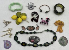A collection of vintage and retro jewellery etc.
