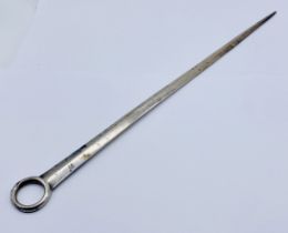 A Georgian hallmarked silver skewer dated London 1798 by William Eley II & William Fearn, weight