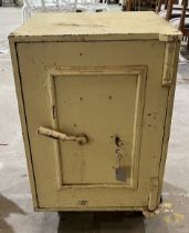 A cream painted safe with internal drawer, 61cm height, 45cm width and 48cm depth