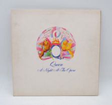 Queen - 'A Night At The Opera' UK 1st pressing 12" vinyl record album, with embossed sleeve and