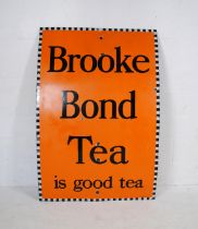 A vintage enamel advertising sign for Brooke Bond Tea - 152cm x 102cm