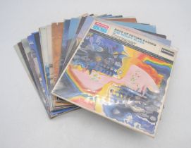 A collection of fifteen 12" vinyl records by The Moody Blues and related, including 'Days Of