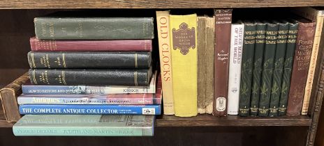 A collection of antique and other books including five volumes of familiar wild flowers etc.