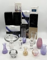 A collection of mainly boxed glassware including Dartington, Caithness etc.