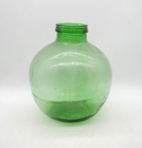 A green glass 'Viresa' carboy - height 36cm