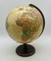 A vintage Replogle 12" diameter world classic series globe