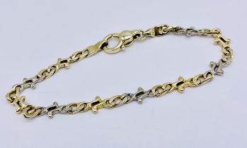 A 9ct gold bracelet, weight 9.2g