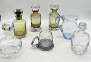 A collection of glass decanters etc. including Dartington, Ekenas etc.