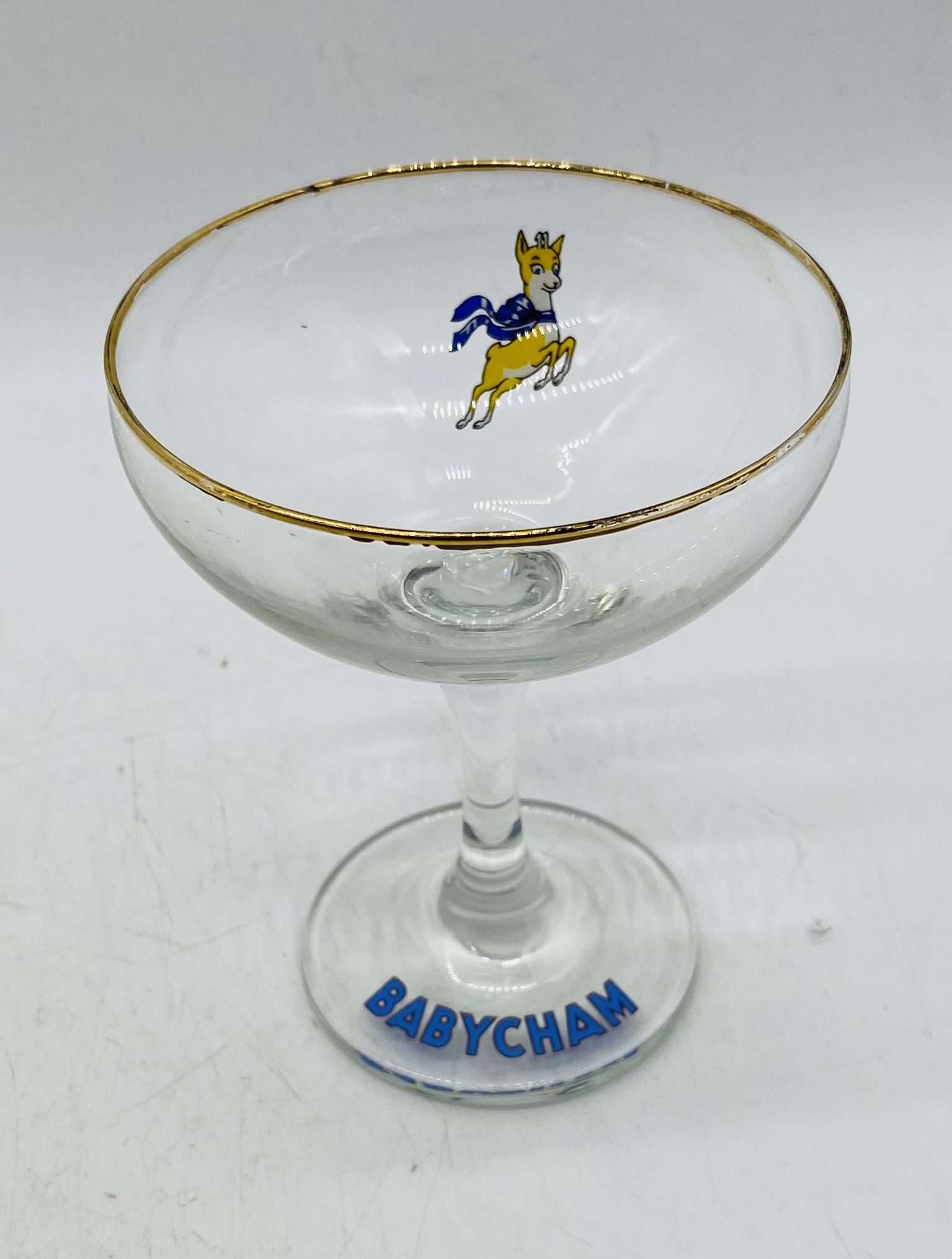 A set of six vintage Babycham glasses, along with the Babycham deer - Image 3 of 5