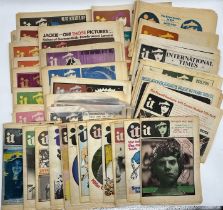 A collection of 1960's /1970's "International Times" IT underground magazines numbers 14, 98, 100-