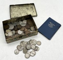A collection of various coinage including a quantity of pre 1947 silver
