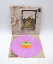 Led Zeppelin IV limited edition purple coloured 12" vinyl record album, with inner sleeve