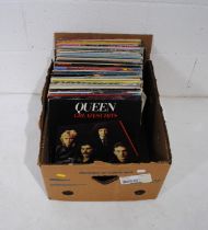 A quantity of various 12" vinyl records, including Dire Straits, Queen, Rod Stewart, Tina Turner,