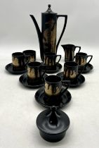 A Portmeirion "Phoenix" coffee set designed by Susan Williams-Ellis