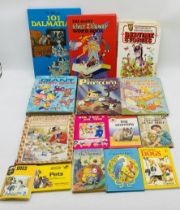 A small collection of vintage children's books and annuals including Walt Disney, Enid Blyton,