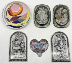 A collection of Rosenthal porcelain including no.7 art plate, Nutcracker glass plaques etc.