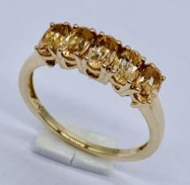 A 9ct gold dress ring, size L 1/2