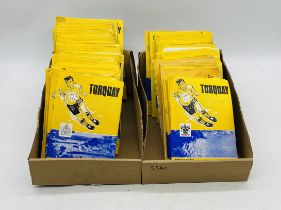 A large collection of Torquay United Football Club match day programmes - dated from 1968 to 1971