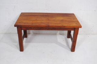 A modern three plank top coffee table - length 90cm, depth 50.5cm, height 46cm