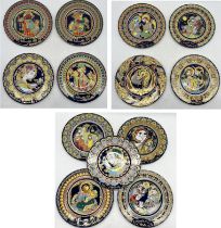 A collection of thirteen Rosenthal annual Christmas plates from the 70's and 80's