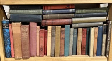 A collection of mainly first edition novels (no dust jackets) including Graham Greene, Jerome K