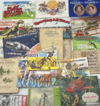 A large collection of ephemera including cigarette cards, tea cards, war maps, Punch magazines,