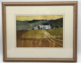 Michael Morgan FRSA, RI (1928 - 2014) framed limited edition print "Distant Moor" numbered 5/20 -