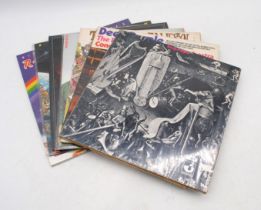 A collection of seven 12" vinyl records by Deep Purple and Rainbow, including 'Deep Purple', 'The