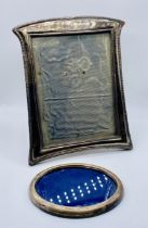 A hallmarked silver photo frame along with an SCM photo frame (unmarked and no back)