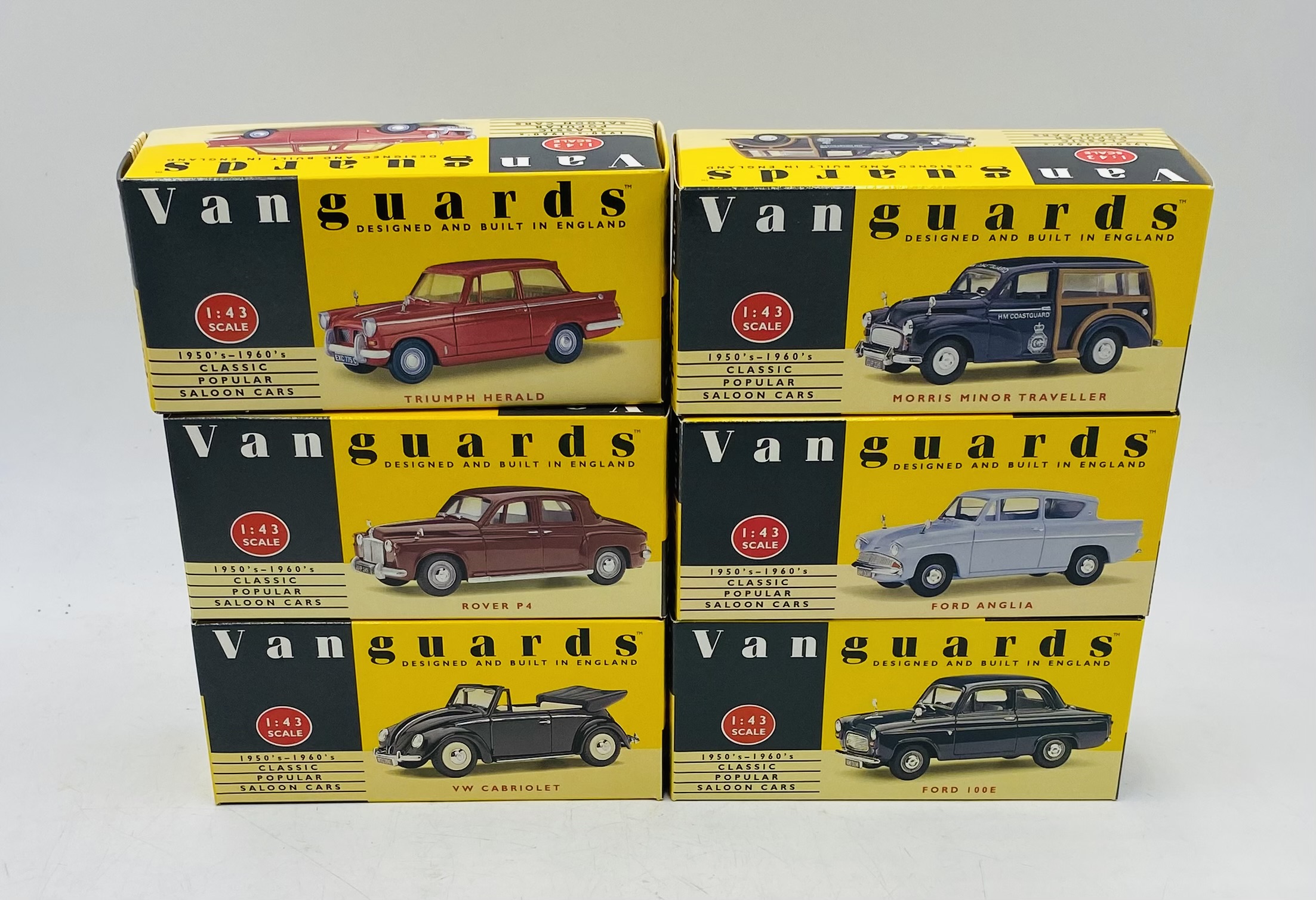 A collection of six boxed die-cast Vanguards Classic Popular Saloon Cars including a Rover P4, - Image 2 of 5